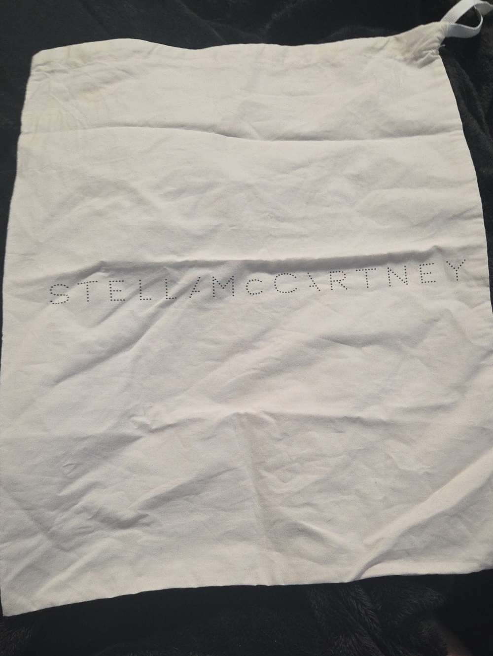 Stella McCartney White Branded Drawstring Dust Bag 14x18"